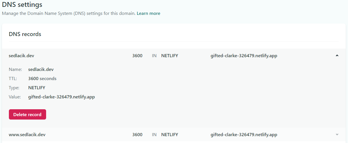 Netlify DNS